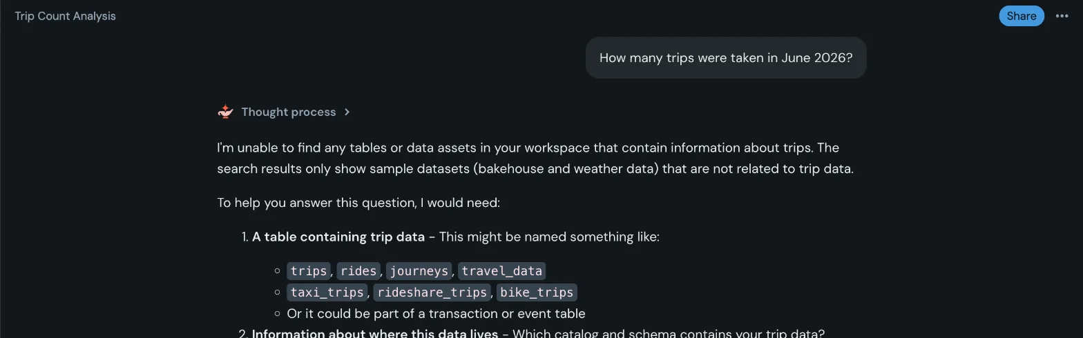 Before: Genie can't find any trip data